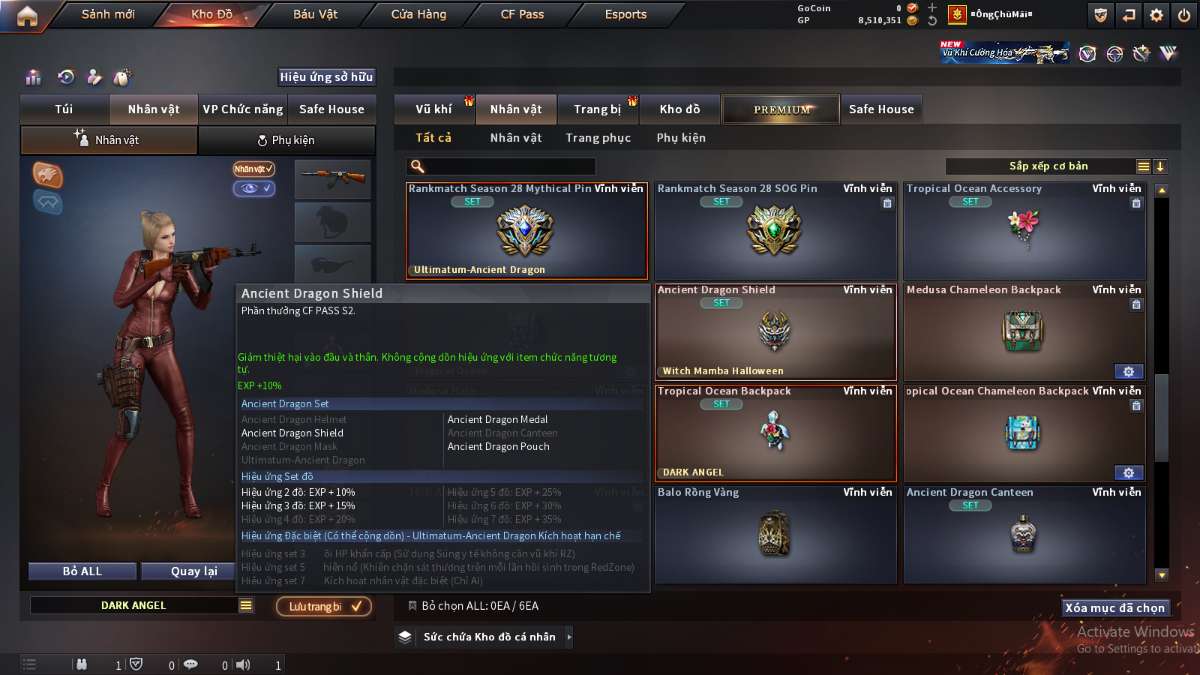 shop acc cf uy tin gia re